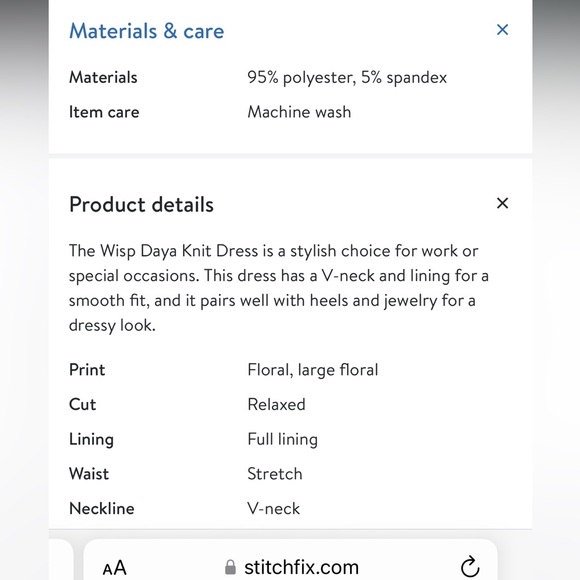 Stitch Fix Wisp Daya Knit Dress -20W, 2X - plus size - burgundy floral - EUC - Picture 4 of 4